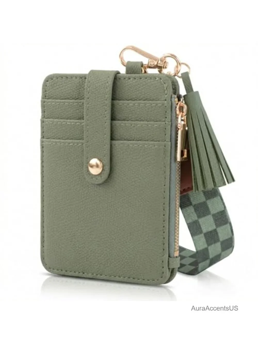 Wristlet Keychain Wallet with Card Slots & RFID Blocking